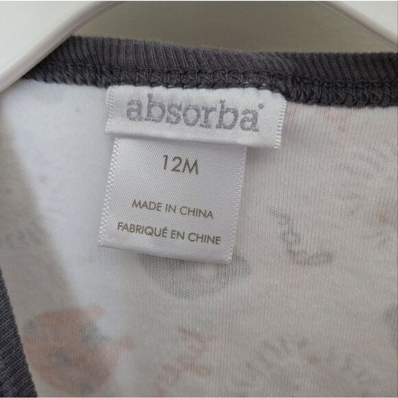 2/$20 Absorba Animal Print Kids Sleeper 12 M - Picture 2 of 3